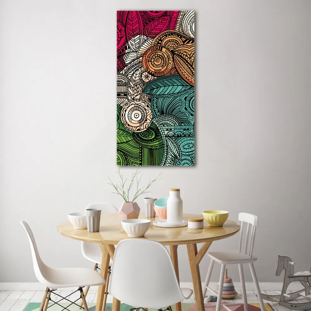 Fotografie imprimată pe sticlă pene abstracte