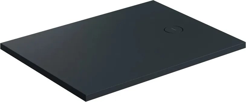 Cadita de dus compozit Omnires AquaRock M+ dreptunghiulara negru lava mat 80x120 cm