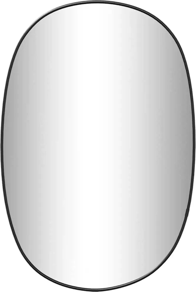 vidaXL Oglindă de perete, negru, 50x35 cm