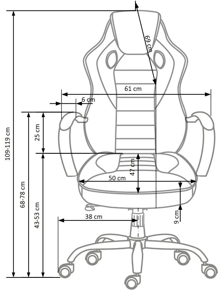 Fotoliu de birou Scroll, negru/rosu