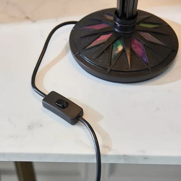 Endon 63939 - Lampă de masă Tiffany ASTORIA, 2 x E27, max. 60 W, 230 V, Ø 40 cm