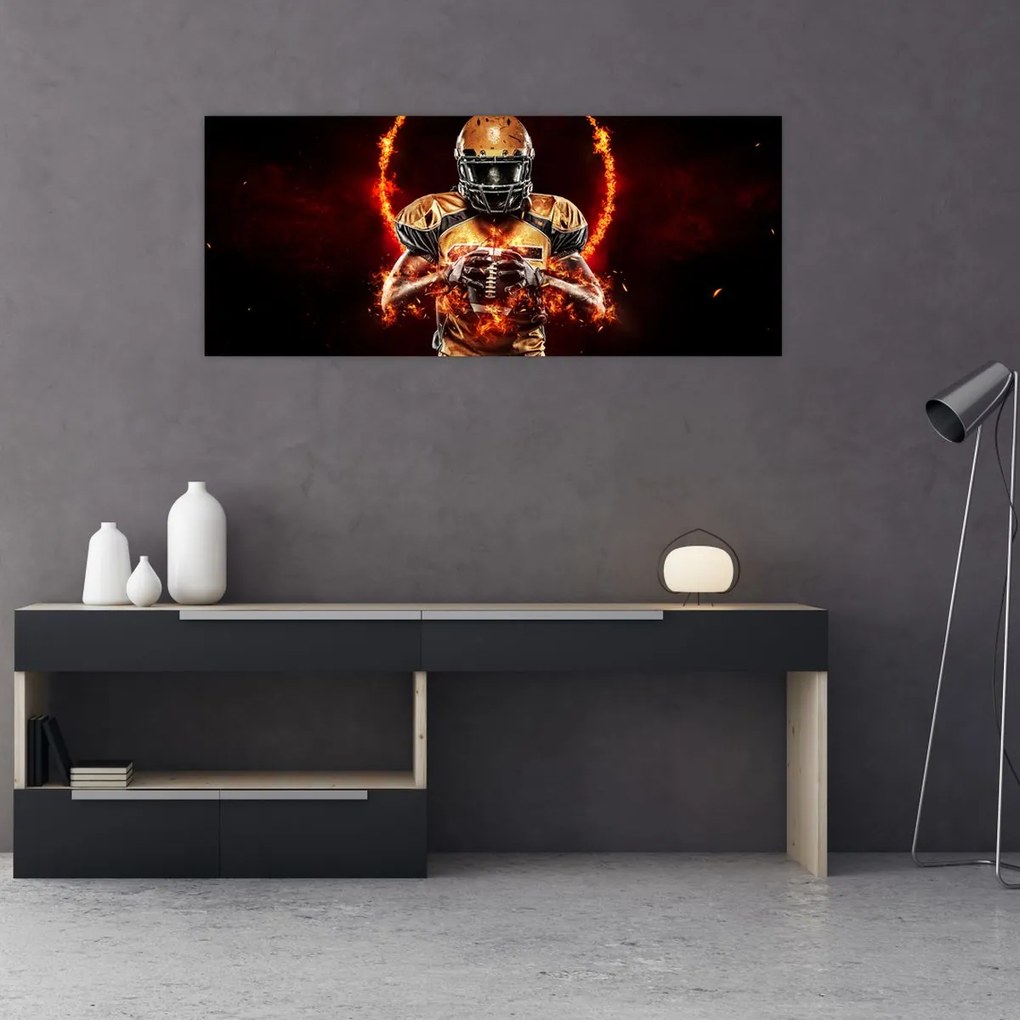 Tablou - Jucător de fotbal american (120x50 cm)