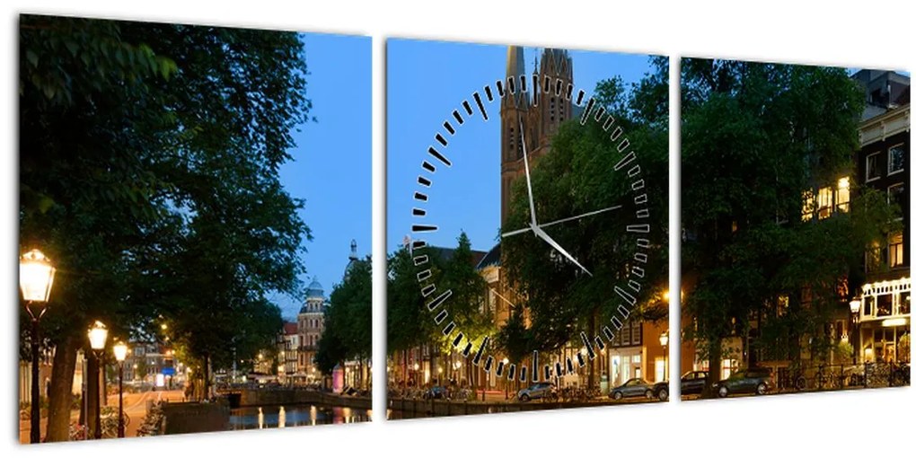 Tabou orașului istoric nocturn (cu ceas) (90x30 cm)