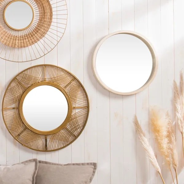 Oglindă de perete Atmosphera OLAV d. 52 cm paulovnia