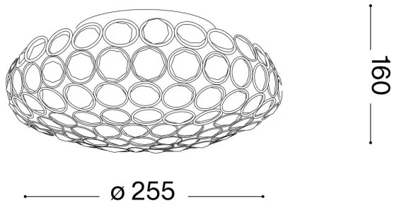 Plafonieră LED de cristal Ideal Lux KING 3xG9/3W/230V d. 25,5 cm auriu