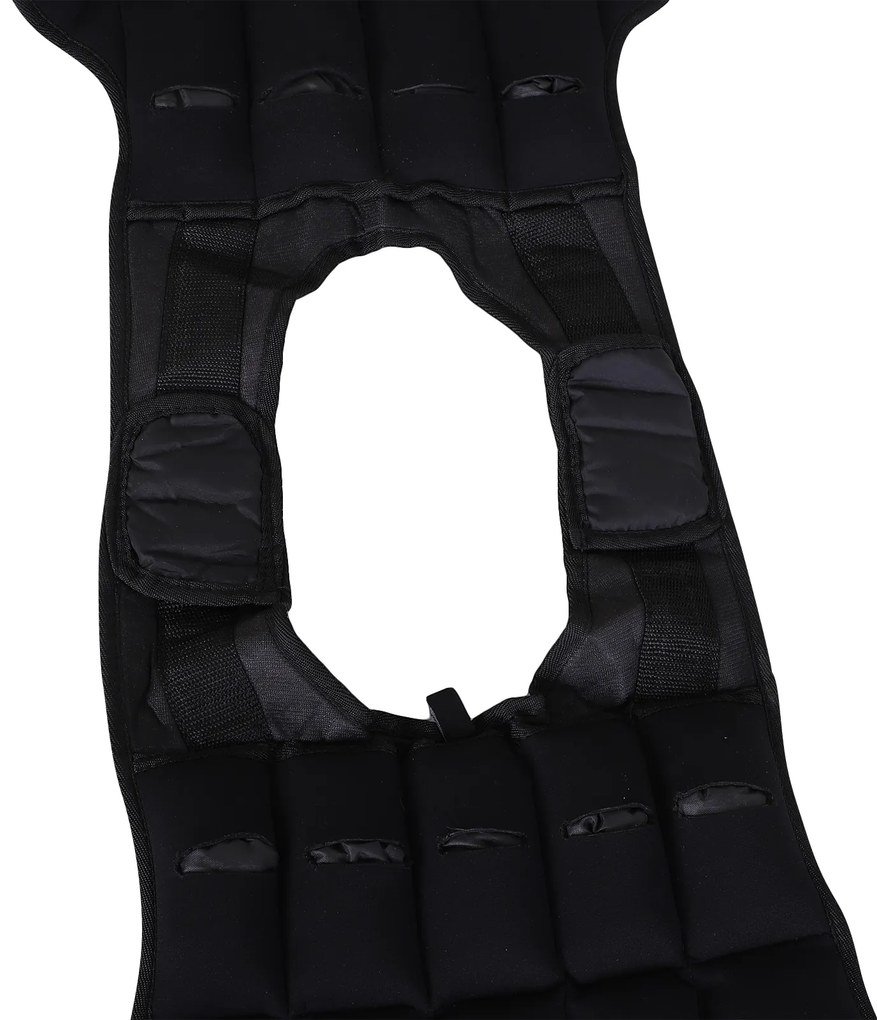 HOMCOM Vesta ponderata 20kg cu 38 Greutati, Captuseala si Inchideri cu Velcro