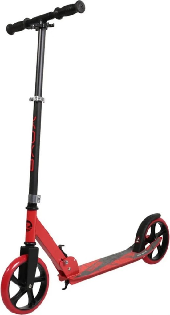 Trotineta din aluminiu NOVOKIDS™ Storm Scooter, maxim 100 kg, Functie Super Brake, Maner reglabil pe inaltime, Diametru roata 200 mm, Rosu
