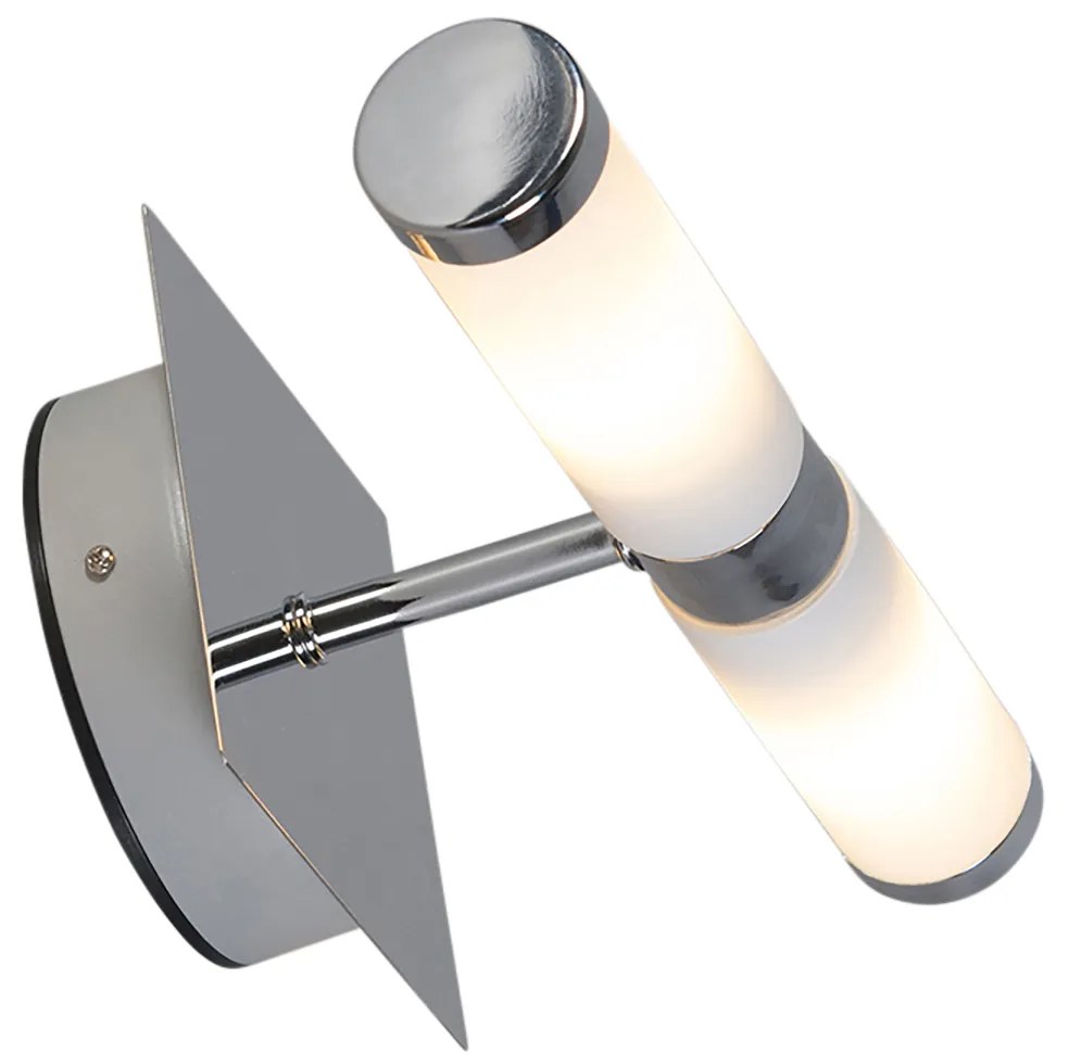 Lampă de perete inteligentă crom IP44 inclusiv 2 Wifi G9 - Bath