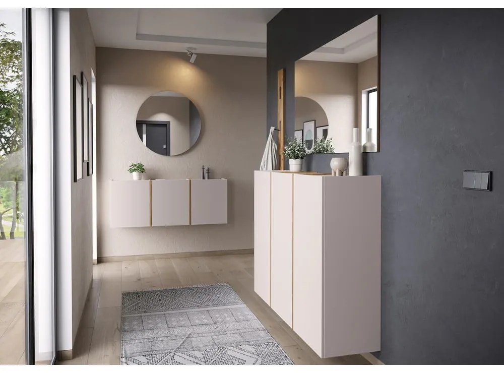 Set pentru hol crem/în culoare naturală 168x200x37 cm Libbiano – Germania