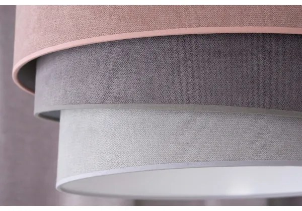 Lustră pe cablu Duolla TRIO 1xE27/15W/230V d. 45 cm roz/gri/alb