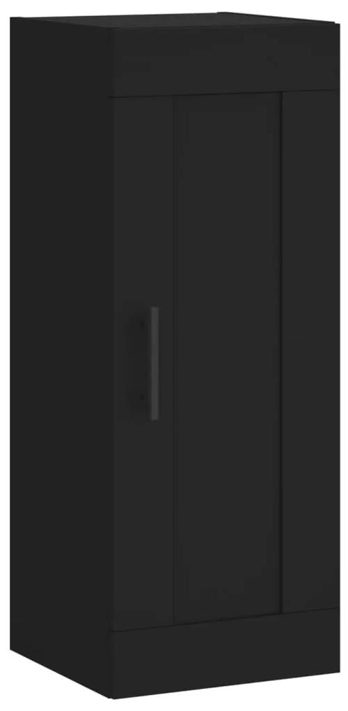 830525 vidaXL Dulap de perete, negru, 34,5x34x90 cm, lemn prelucrat