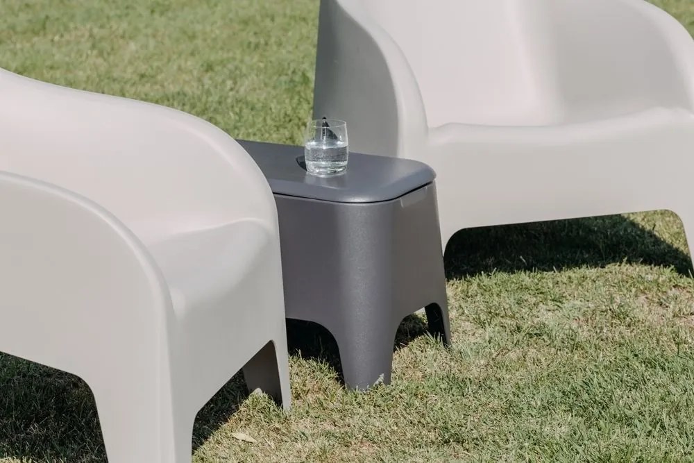 PETRA ARMCHAIR fotoliu din plastic, gri