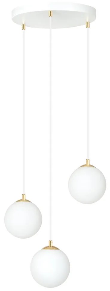 Lustra cu 3 pendule design minimalist, modern ROYAL 3 WHITE
