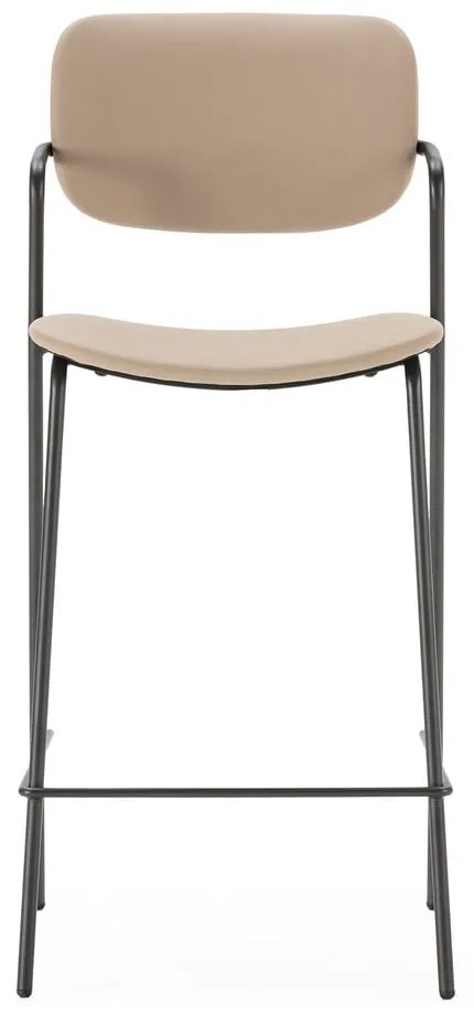 Scaune de bar bej 2 buc. (înălțime șezut 68 cm) Maika – Marckeric