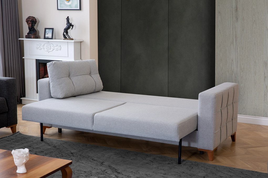 Set canapea extensibila de 210cm si fotoliu alya
