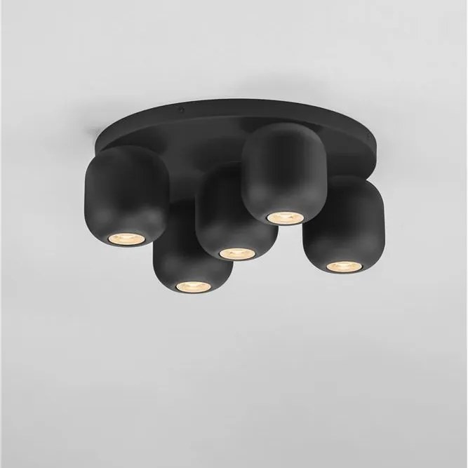 Plafoniera cu 5 spoturi metal negru MARLIN