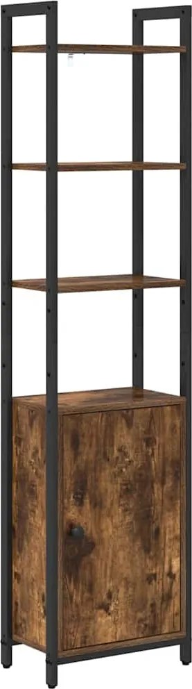 vidaXL Dulap pentru cărți Stejar fumuriu 40 x 24 x 161 cm