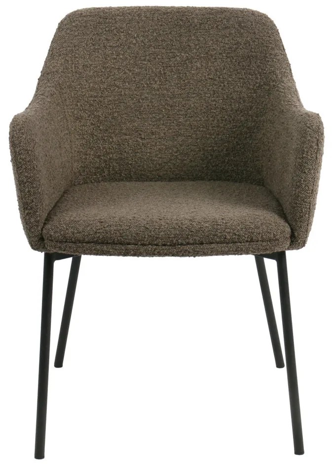 Melilla Scaun de masă, cataramă, maro, picioare negre