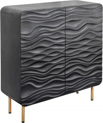 Dulap din lemn de mango Lagoon 120cm, negru