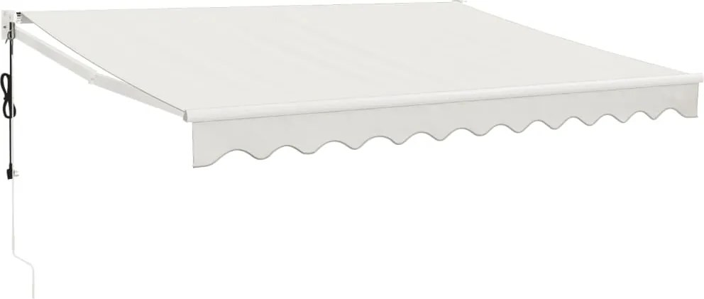 vidaXL Copertină retractabilă, crem, 3,5x2,5 m, textil și aluminiu