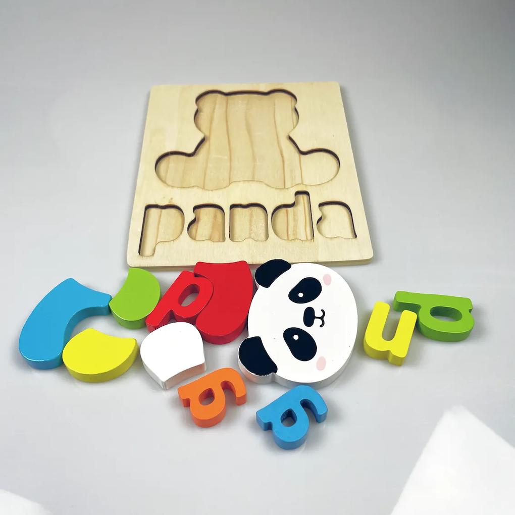 Puzzle din lemn pentru copii "Urs panda"