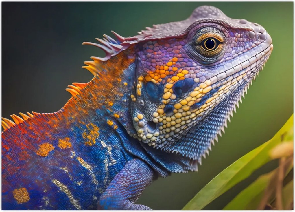 Tablou - Iguana colorată (70x50 cm)