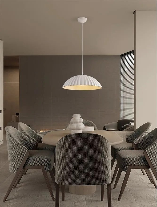 Lustra suspendata design decorativ Ciment, AMMOS alb