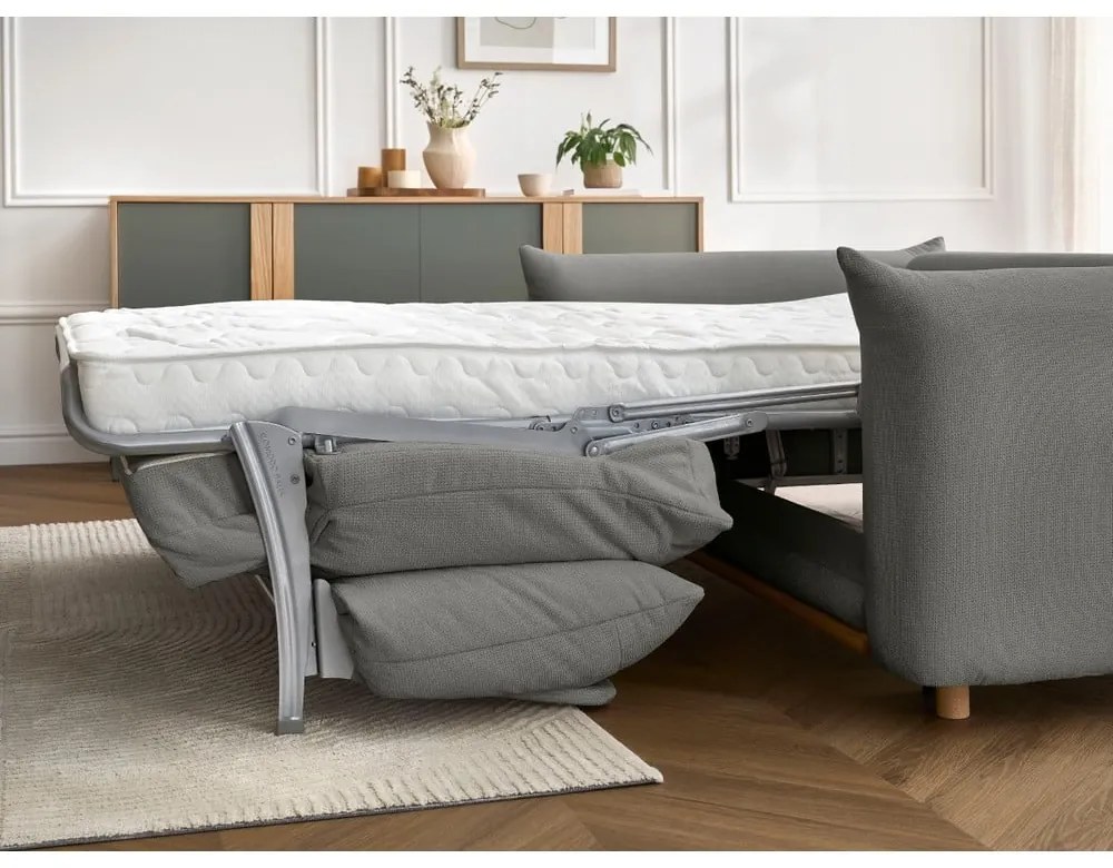 Canapea gri extensibilă 234 cm Ernest – Bobochic Paris