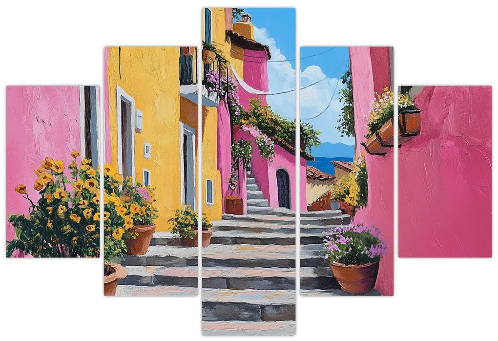 Tablou - Alee roz (150x105 cm)