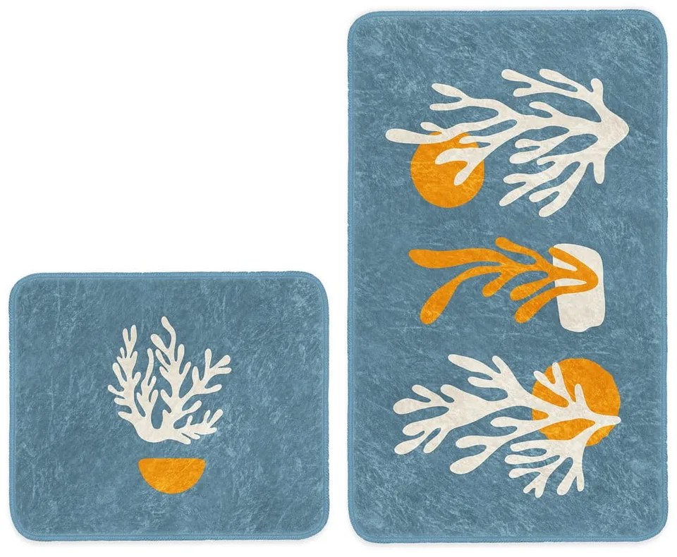 Covorașe de baie albastre 2 buc. 60x100 cm – Mila Home