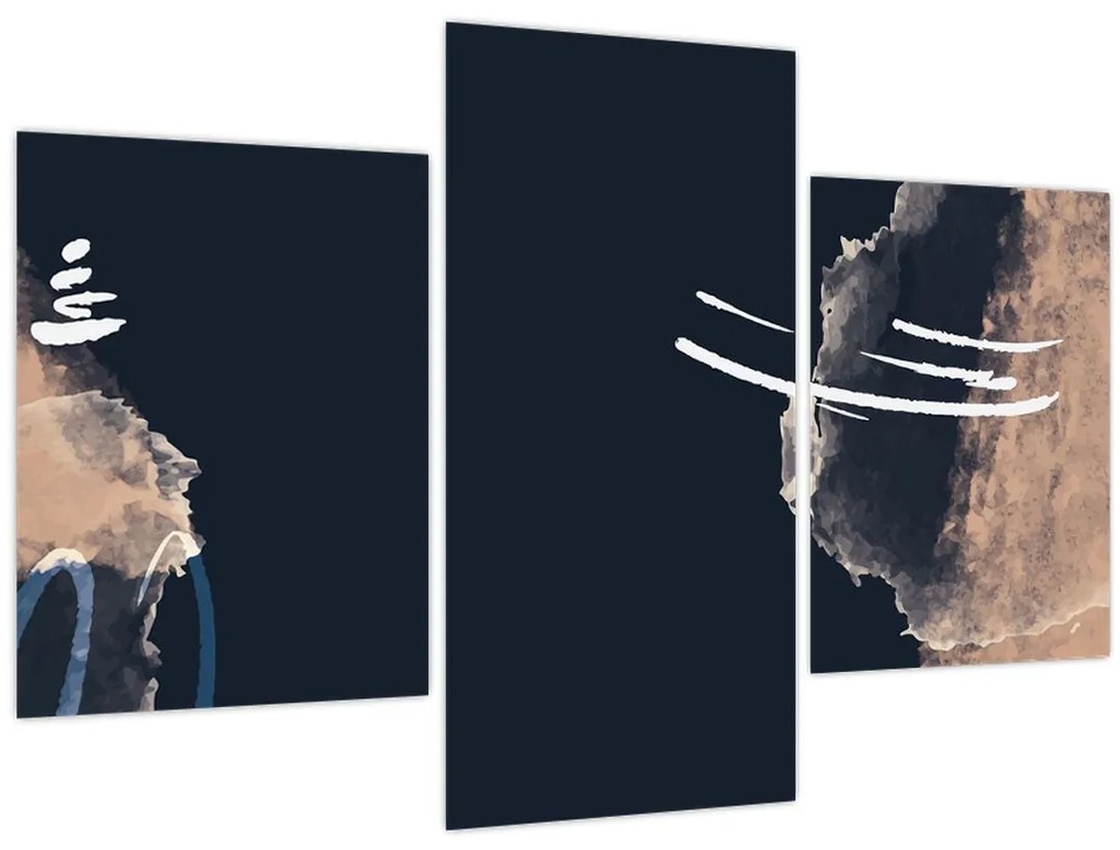 Tablou - Abstracție albastru închis (90x60 cm)