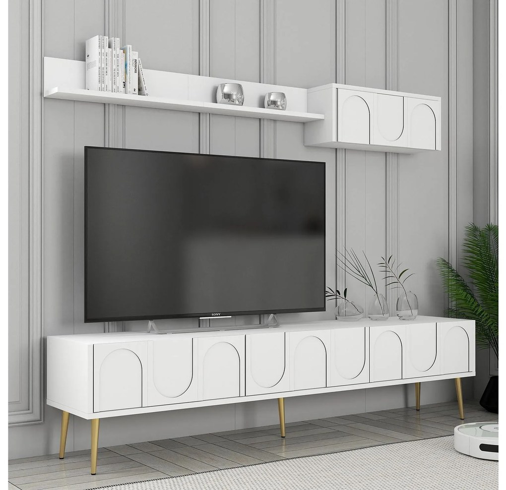 Mobilier living Bipemu 4 (alb + auriu) . 1095712