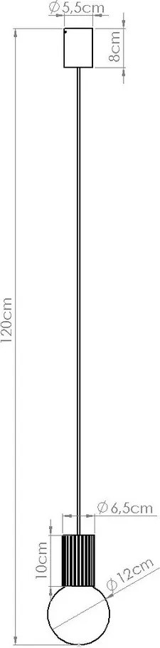 Lustră burgundy cu abajur din sticlă ø 12 cm Orbital – Sollux