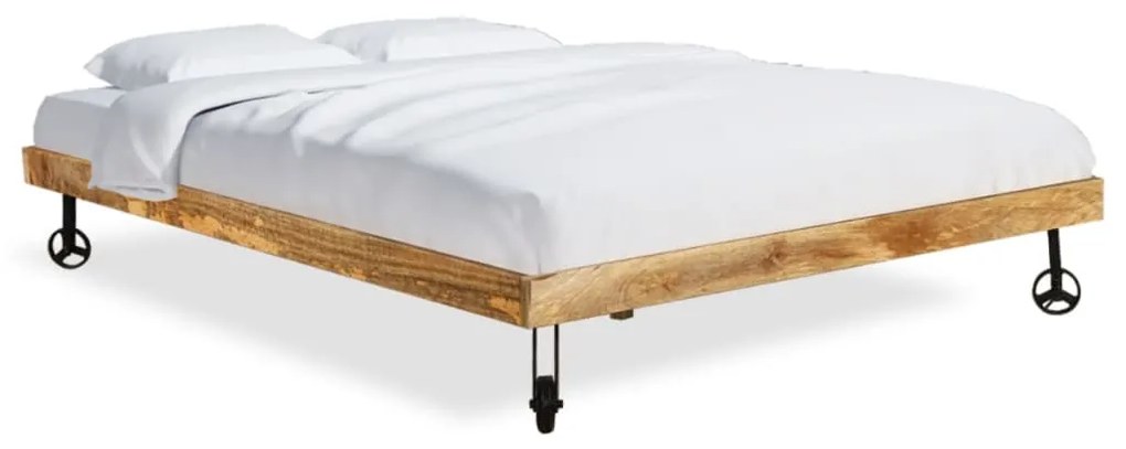 243990 vidaXL Cadru de pat, lemn masiv de mango 140x200 cm