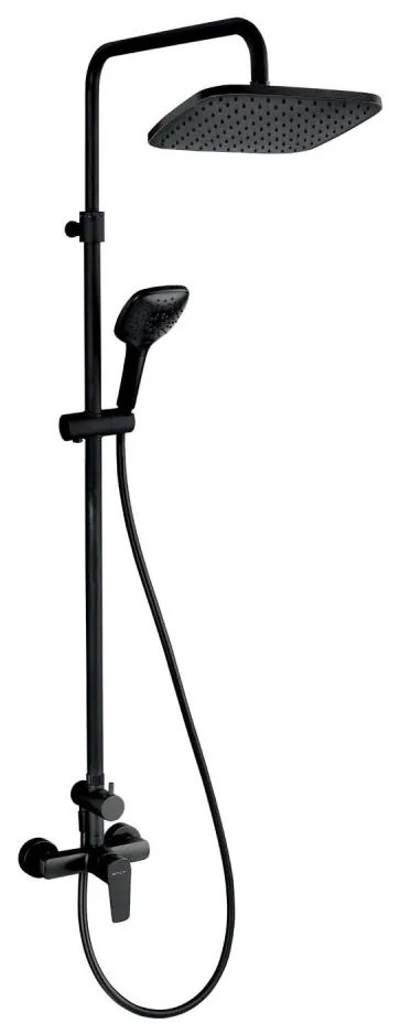 Set de duș cu baterie Novaservis METALIA ECO negru mat