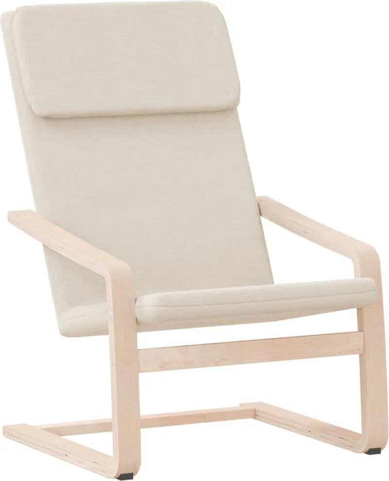 vidaXL Scaun de relaxare, crem, material textil