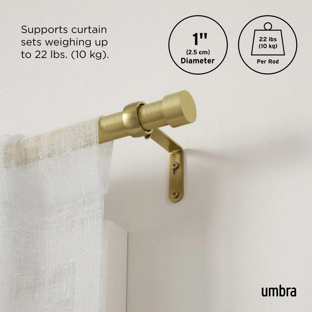 Galerie de perdea 168 - 305 cm extensibilă din oțel Cappa – Umbra