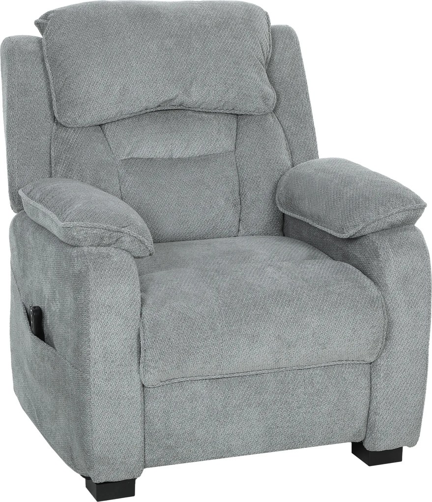 HOMCOM Fotoliu Electric Reclinabil 150° cu Suport pentru Picioare, Port USB, Fotoliu Reclinabil Silențios, Sezut Larg, Telecomandă, Funcție Memorie, din Catifea, pentru Living, Gri | Aosom Romania