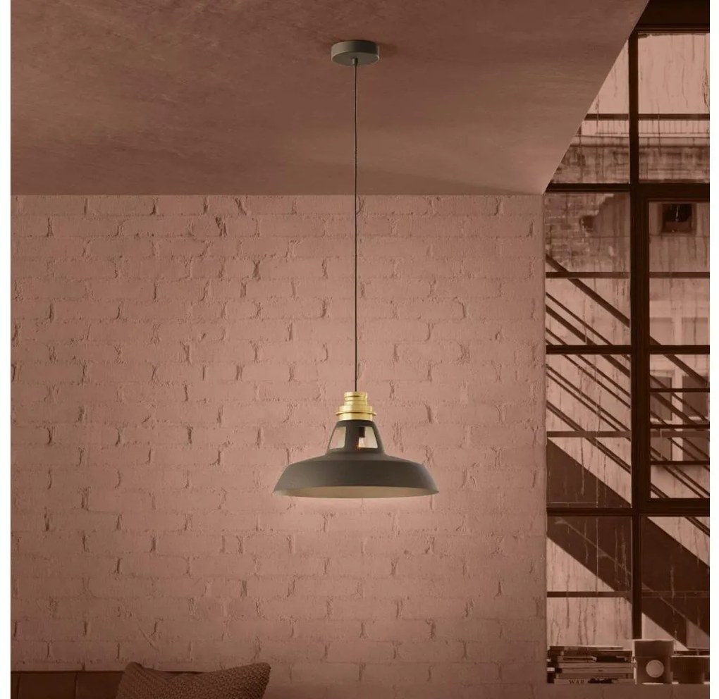 Lustră pe cablu Eglo 390229 ESPINARDO 1xE27/40W/230V negru/auriu