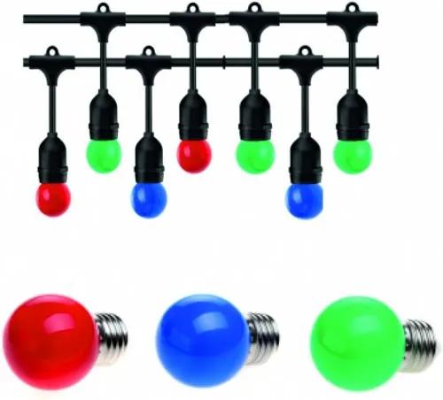 Ghirlanda luminoasa cu pendule,10 becuri colorate, interconectabil, E27, 10 metri