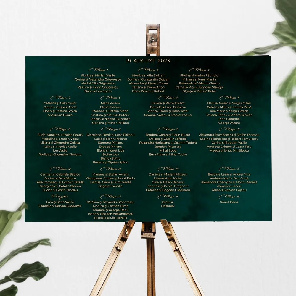 Opis - asezare la mese DEEP GREEN 500266