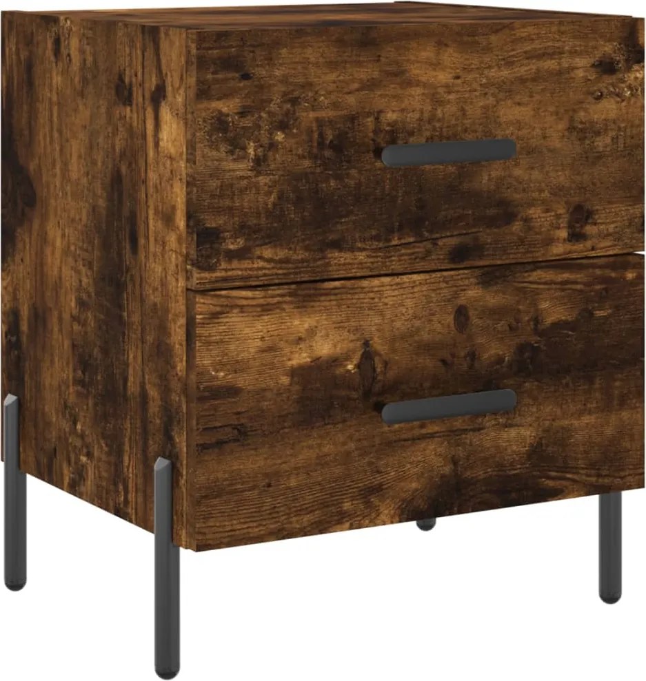 vidaXL Noptieră, stejar fumuriu, 40x35x47,5 cm, lemn compozit