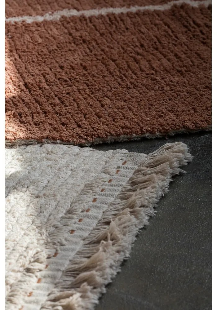 Covor cărămiziu/bej din bumbac 140x200 cm Duetto Toffee – Lorena Canals
