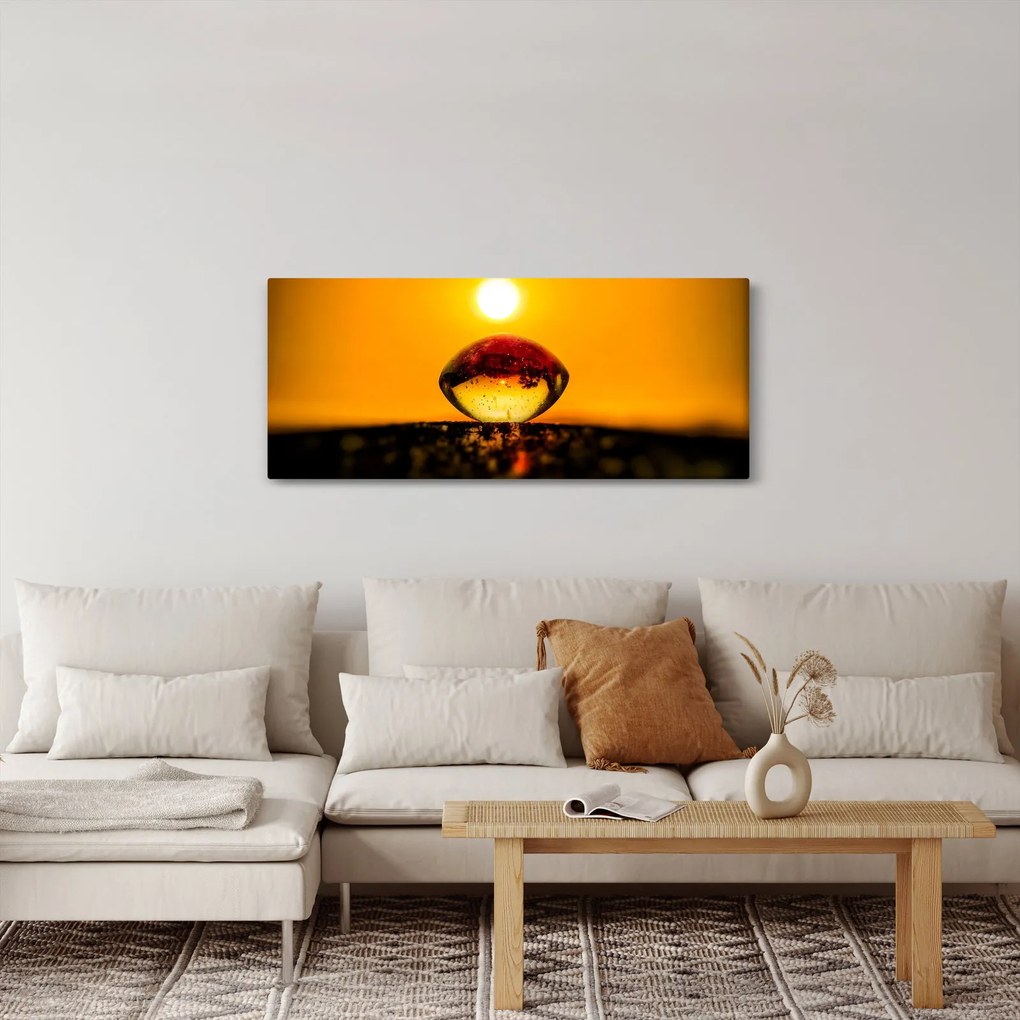 Tablou - Picături din sticlă (120x50 cm)
