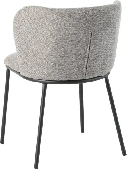Set 2 scaune stil retro LYON tesatura gri-bej