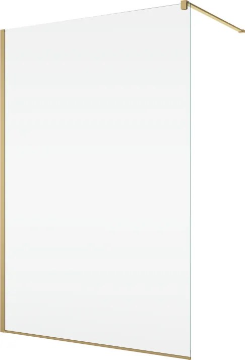 Paravan dus tip walk-in, Sanswiss Easy STR4P, sticla transparenta, profil auriu periat, 90 x 200 cm, sticla 8 mm, Ronal 900x2000 mm