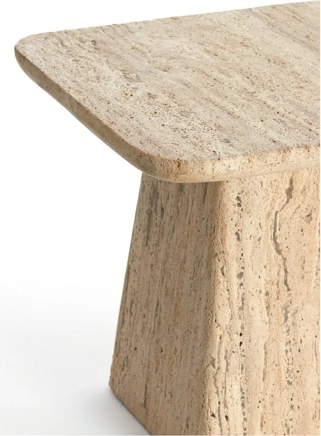 Măsuță auxiliară cu blat din piatră 45x45 cm Kepami – Light &amp; Living