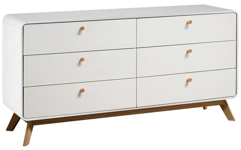 Comodă albă joasă 150x74 cm Caitlin – Støraa