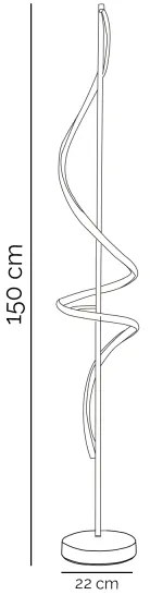 Lampadar LED ONLI TWIST LED/24W/230V 4000K negru