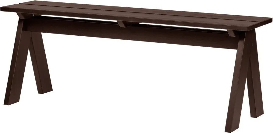 Bancă de grădină maro închis din lemn masiv Navo – noo.ma